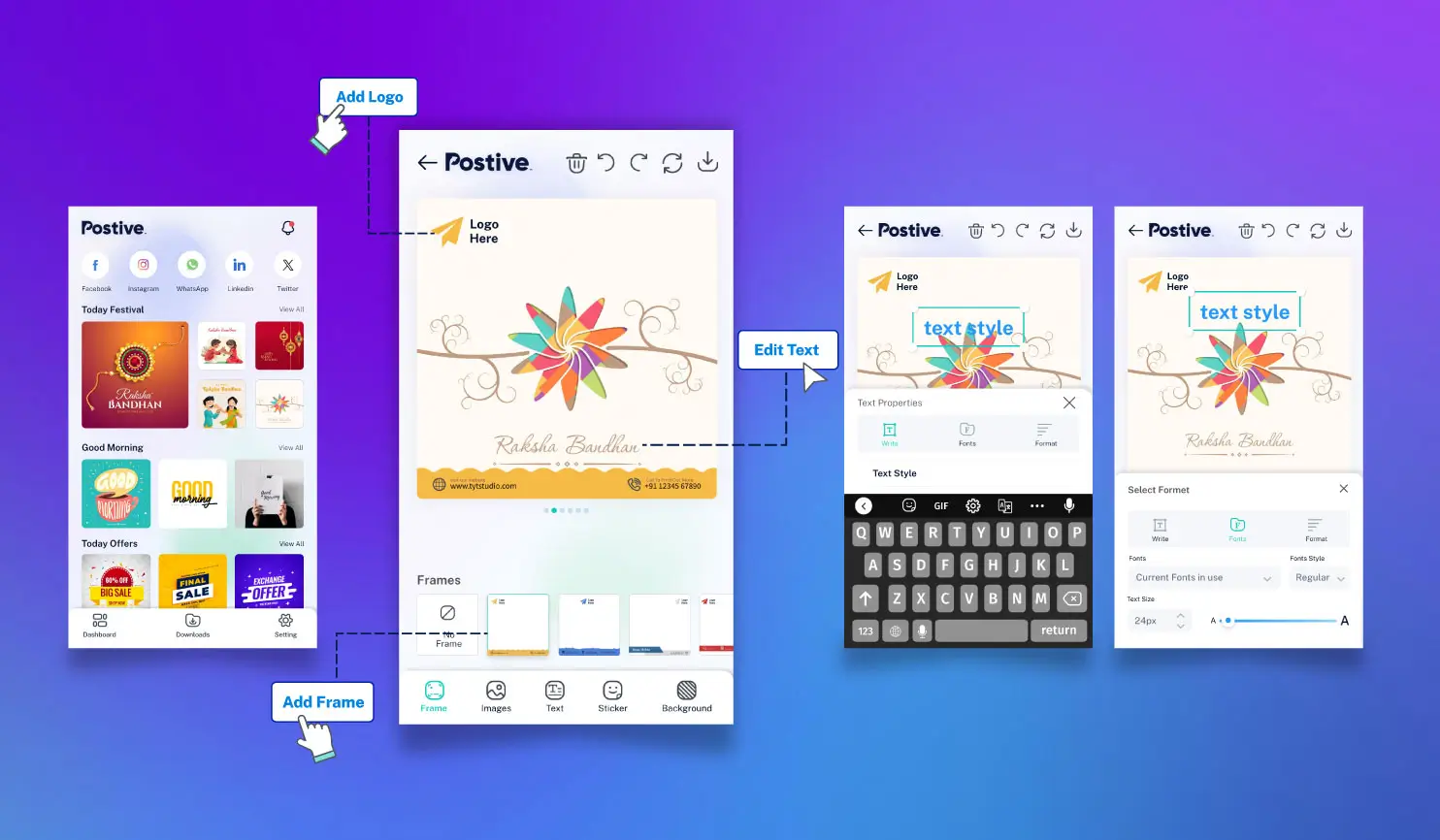 Postive Festival Poster Maker for Android 2024: Postive App Review By Postive - Festival Post Maker App