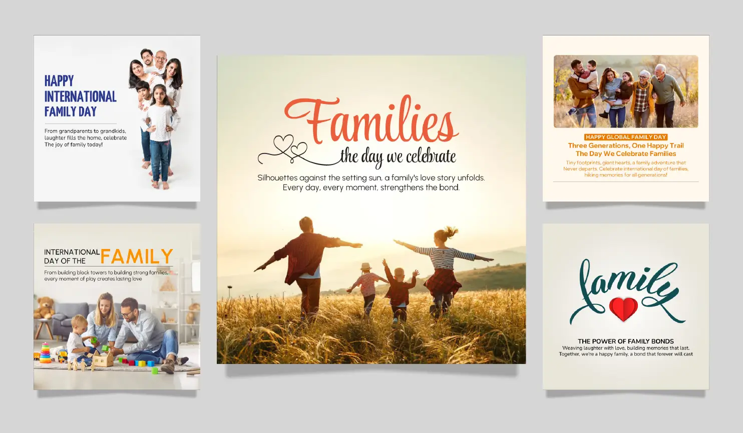 International Day of Families 2025 Posters by Postive App