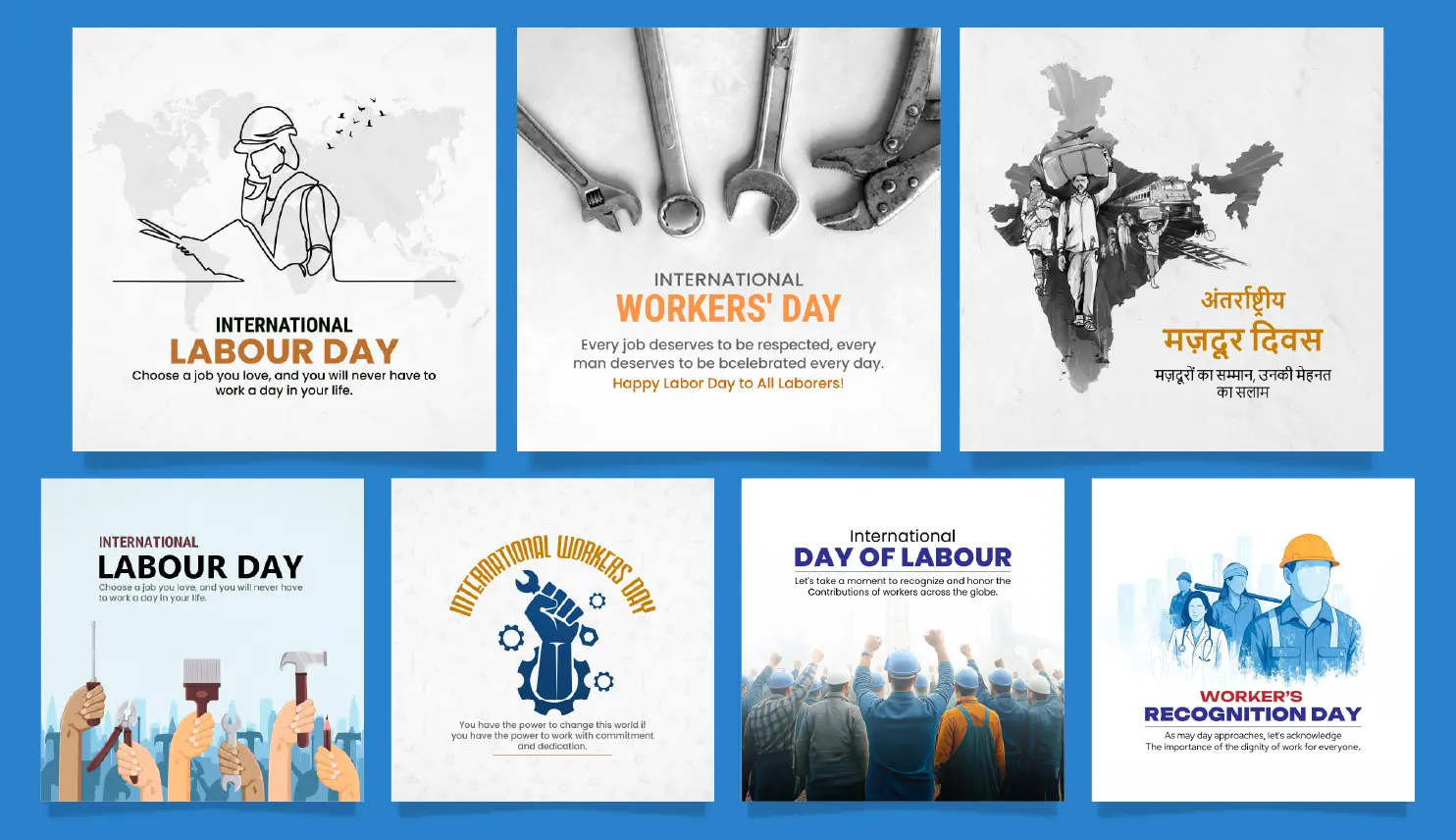 International Workers Day 2025: Poster By Postive Festival Post Maker App