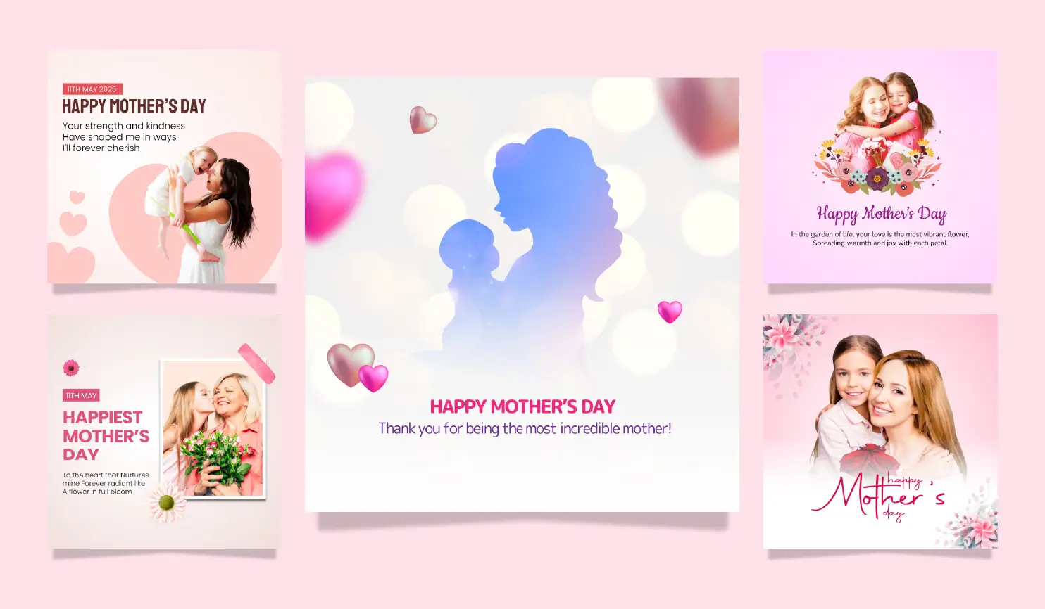 Create Mother's Day 2025 Posters with Postive Festival Poster Maker App