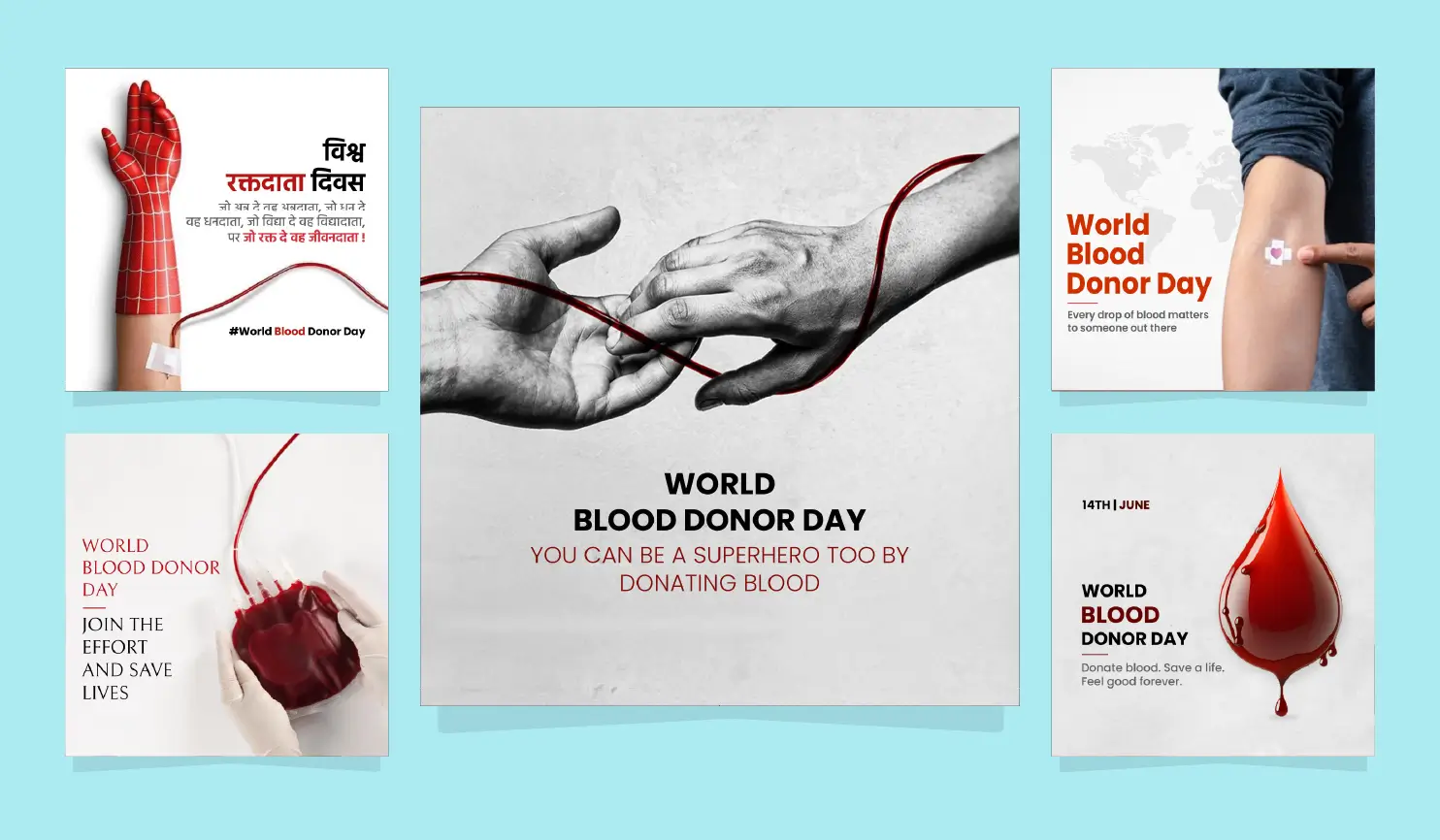World Blood Donor Day 2025 Poster by Postive App