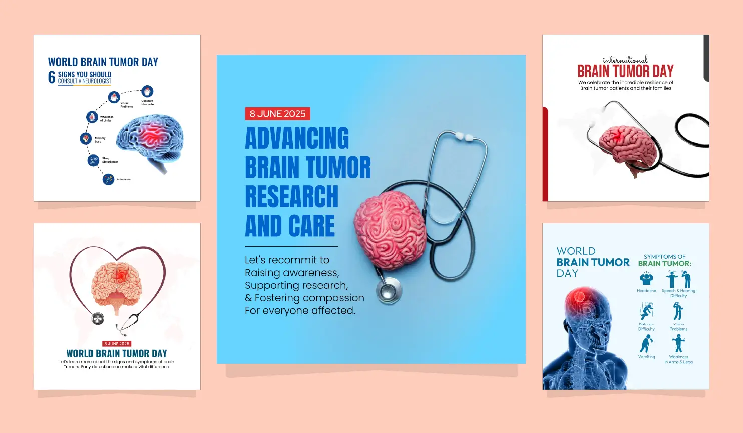 World Brain Tumor Day 2025 Poster by Postive App