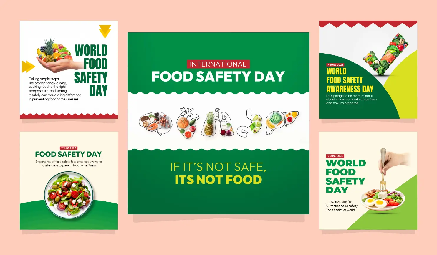 World Food Safety Day 2025 Poster by Postive App