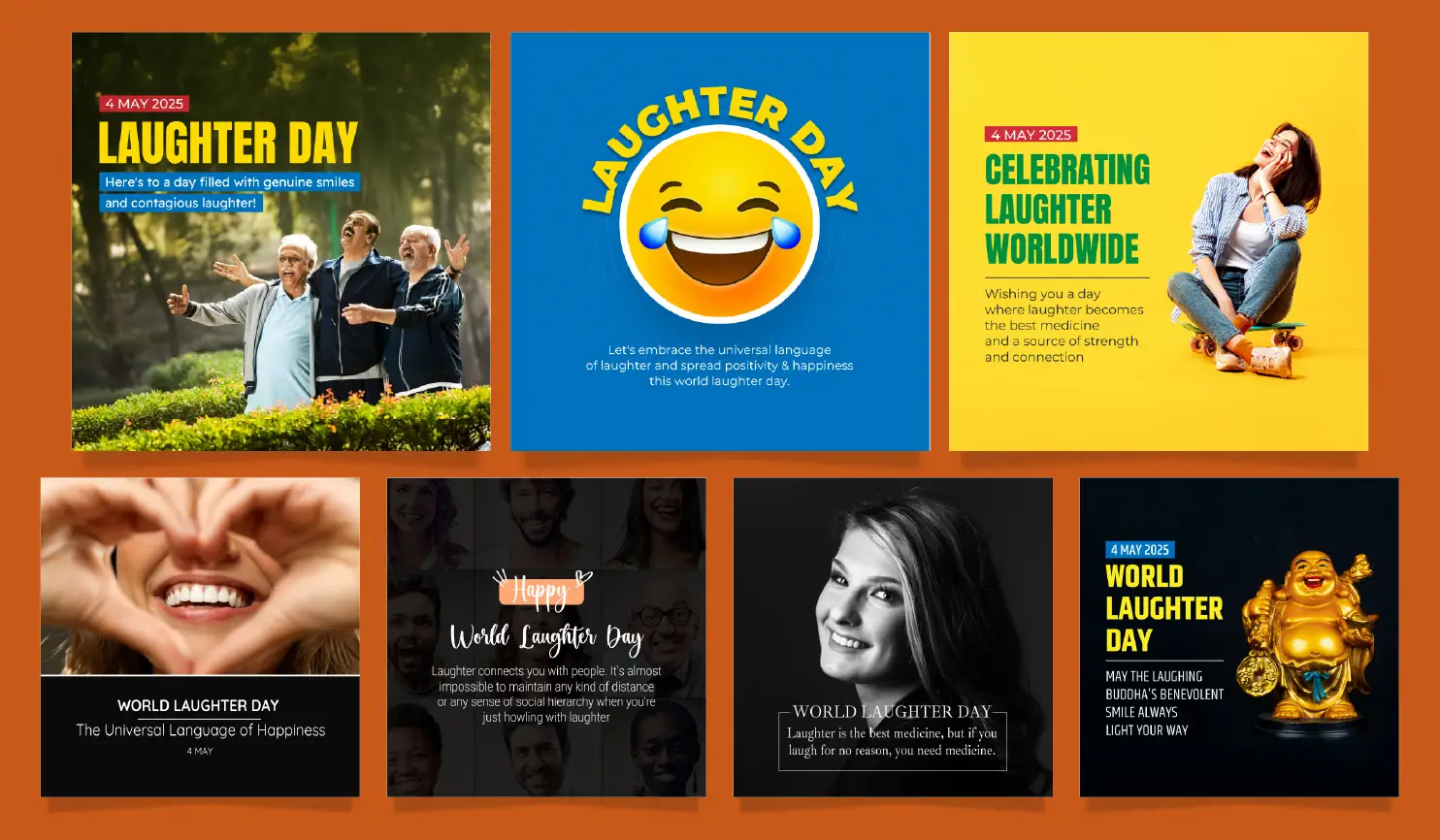 World Laughter Day 2025: Poster By Postive Festival Post Maker App