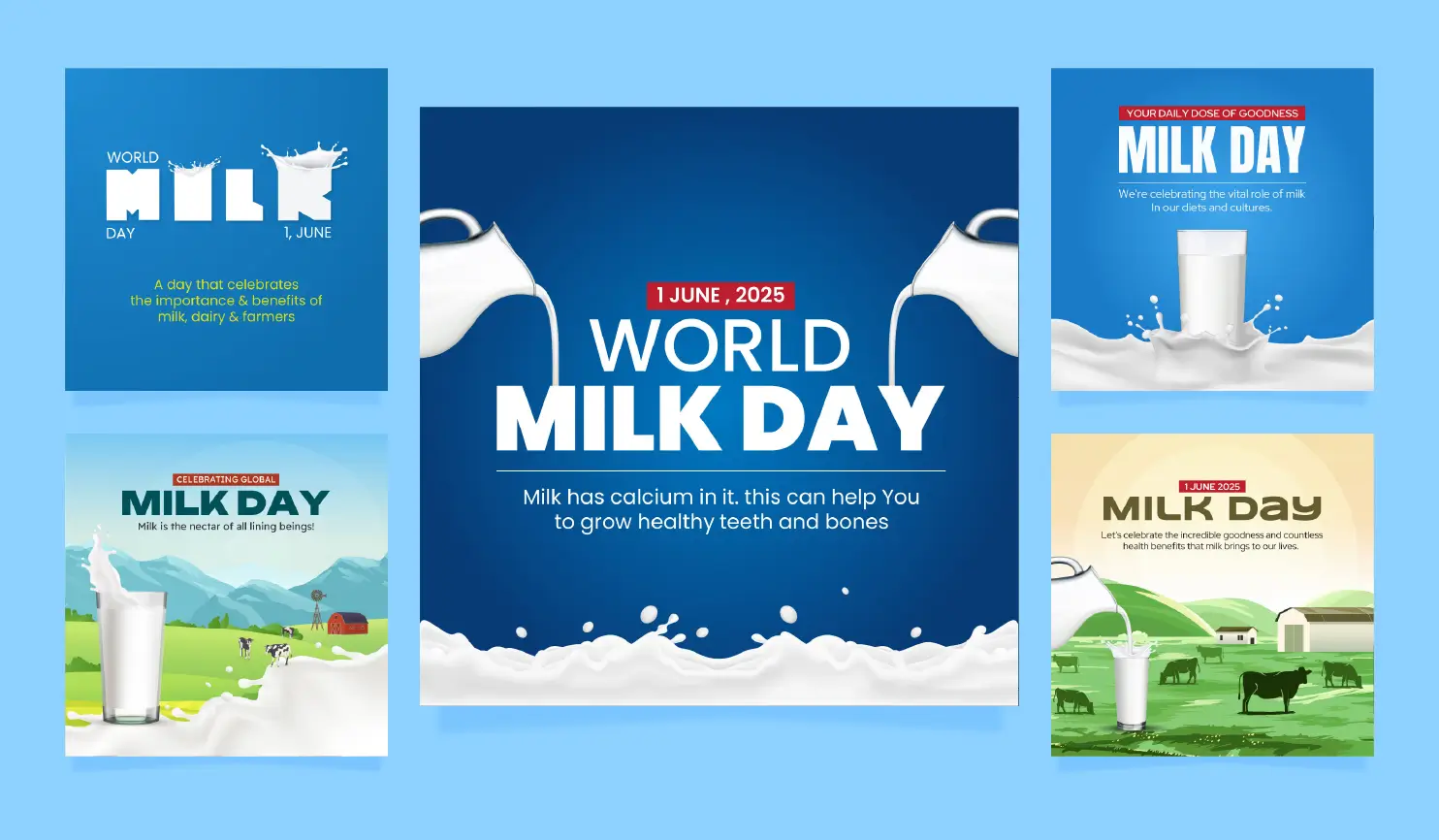 World Milk Day 2025 Poster by Postive App