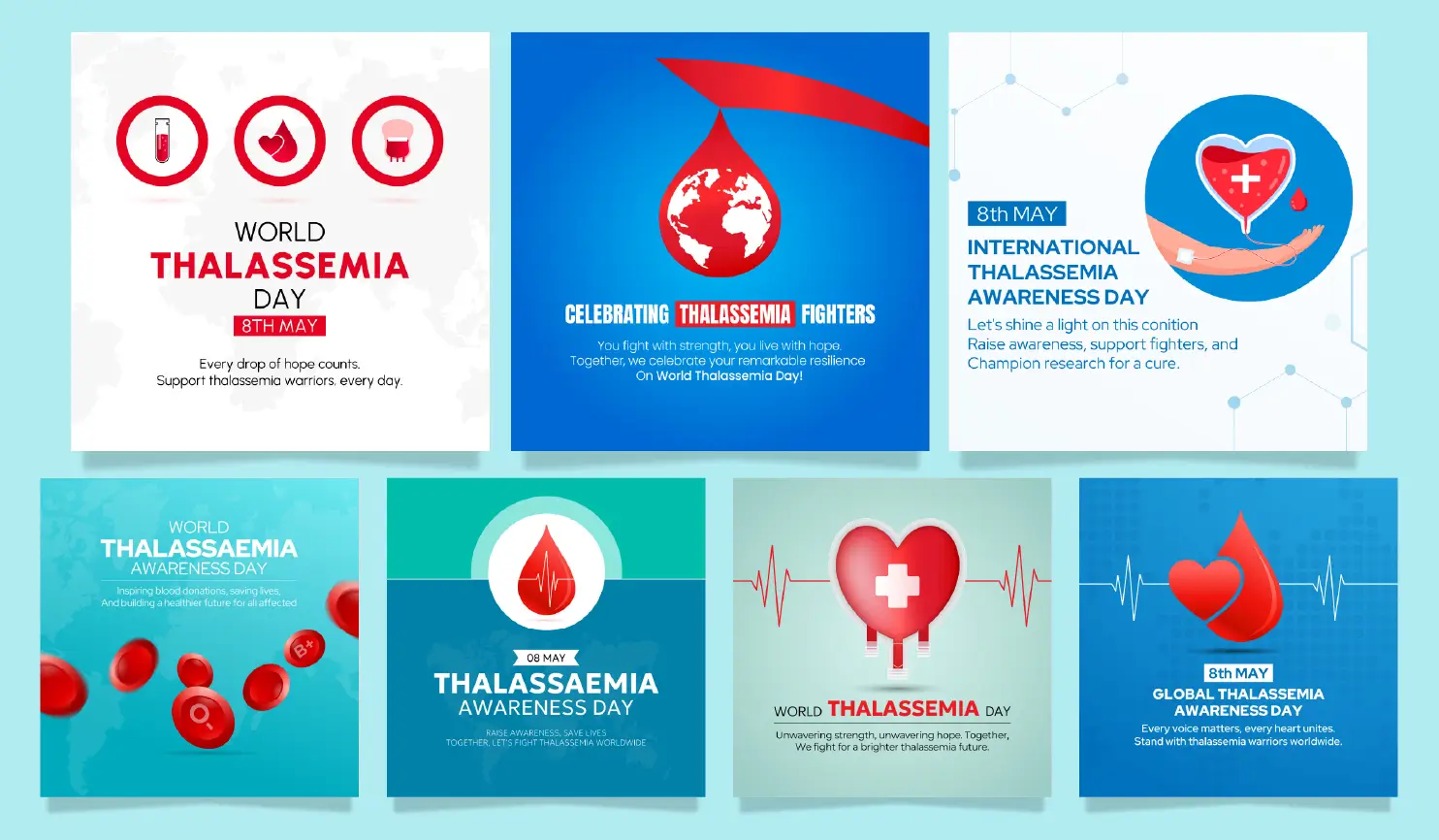 World Thalassaemia Day 2025: Poster By Postive Festival Post Maker App